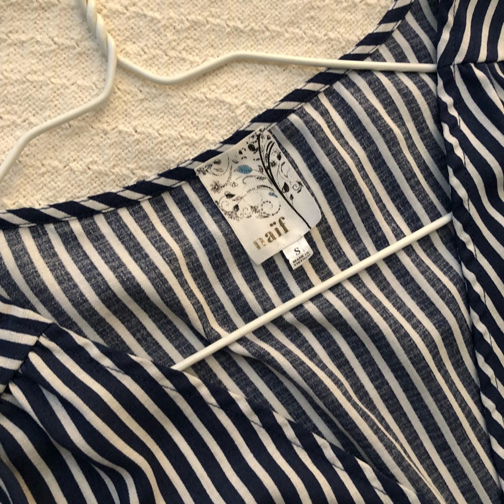 Naïf Nautical blue and white striped faux splice dress - Picture 4 of 7